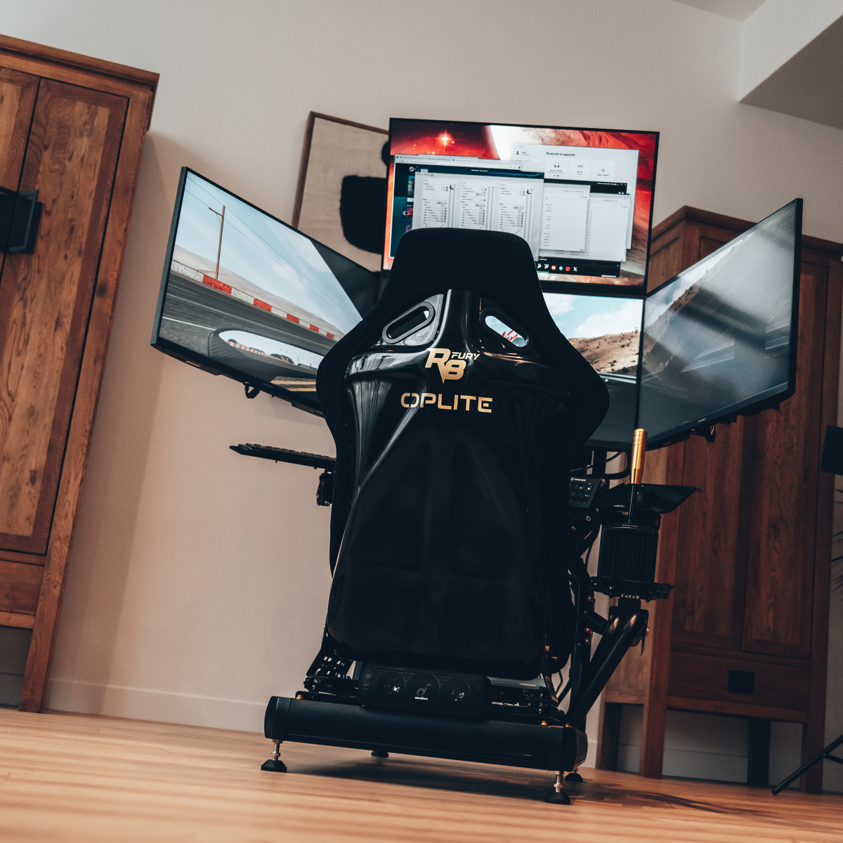 OPLITE R8 Fury Black cockpit, rear view