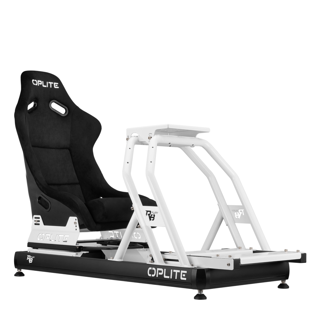 OPLITE Cockpit R8 Fury White sim racing cockpit