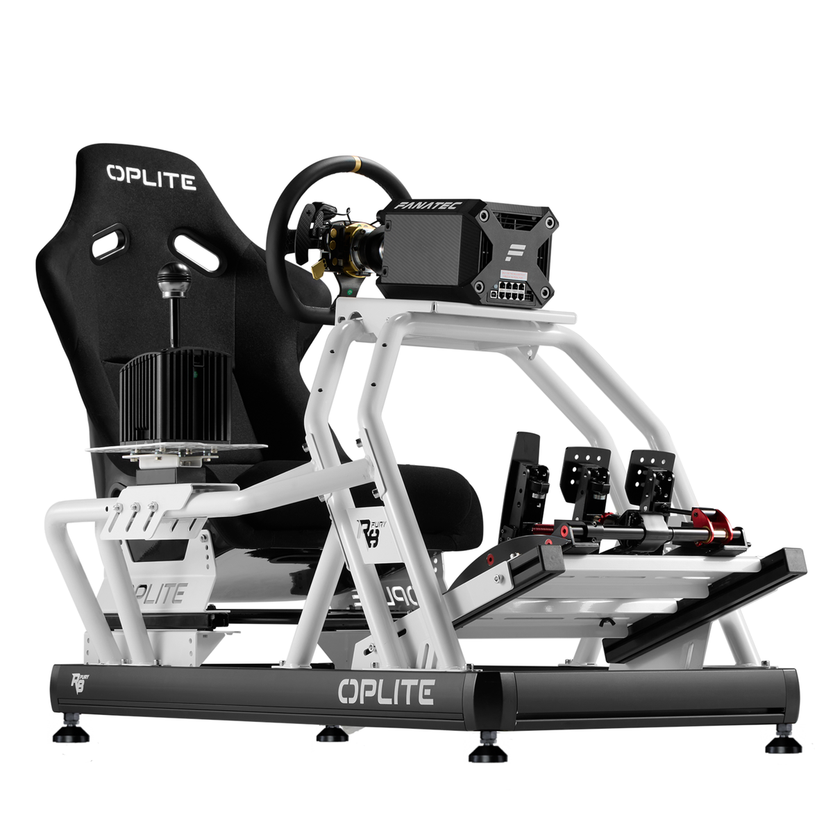 OPLITE R8 Fury White cockpit, angled front view