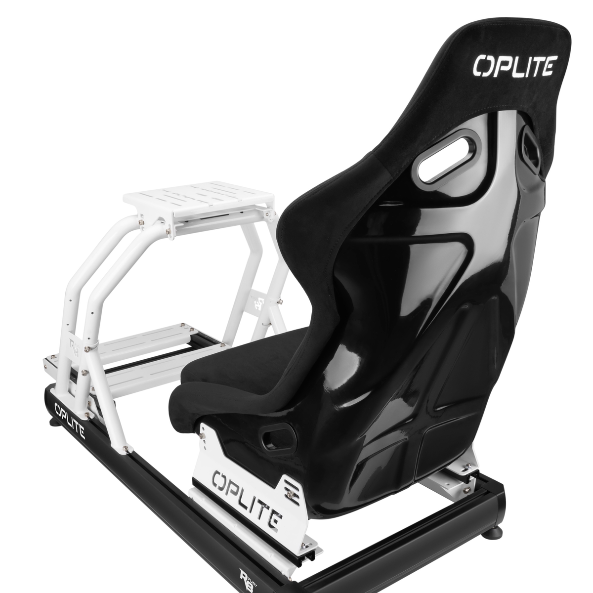 OPLITE R8 Fury White cockpit, pedal plate detail