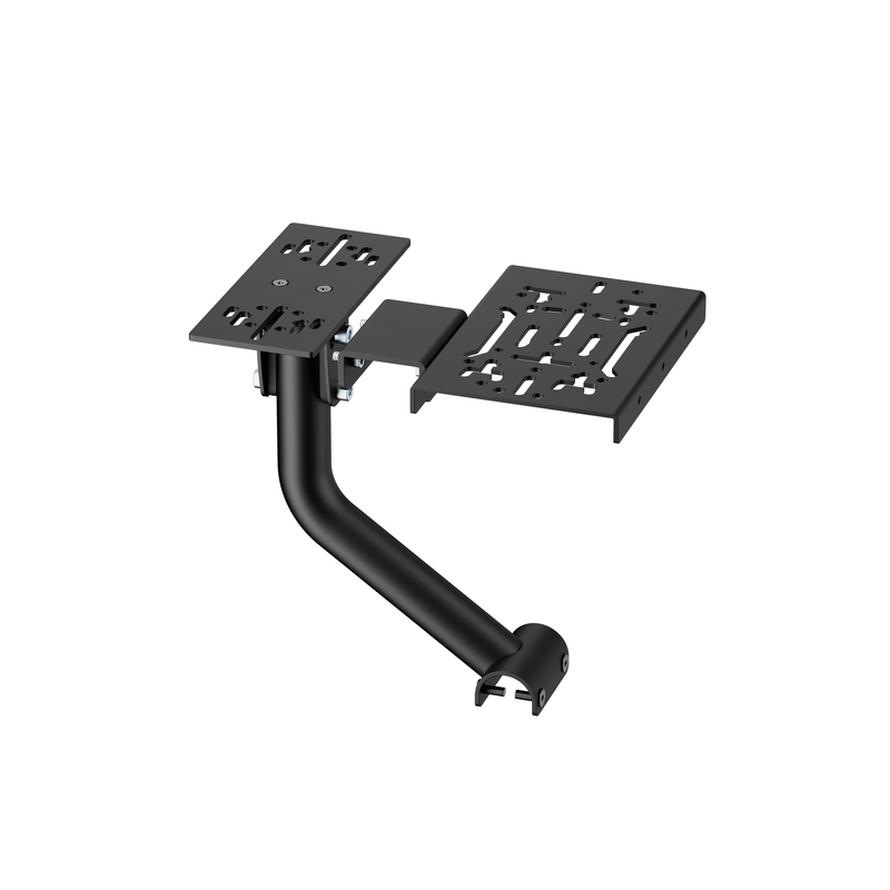 NitroKart Gear Shift Handbrake Black V2 mounting bracket, assembled view