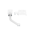 NitroKart Gear Shift Handbrake White V2 mounting bracket, front view