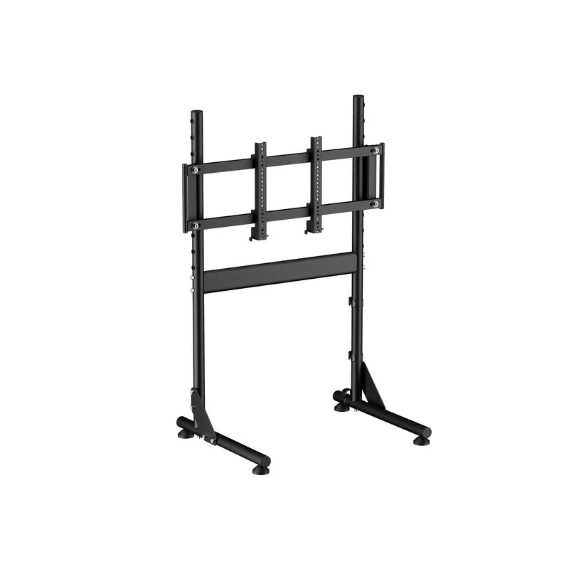 NitroKart Monitor Stand Black V2, angled view with adjustable feet