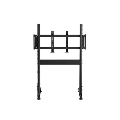 NitroKart Monitor Stand Black V2, front view with widened mounting arms