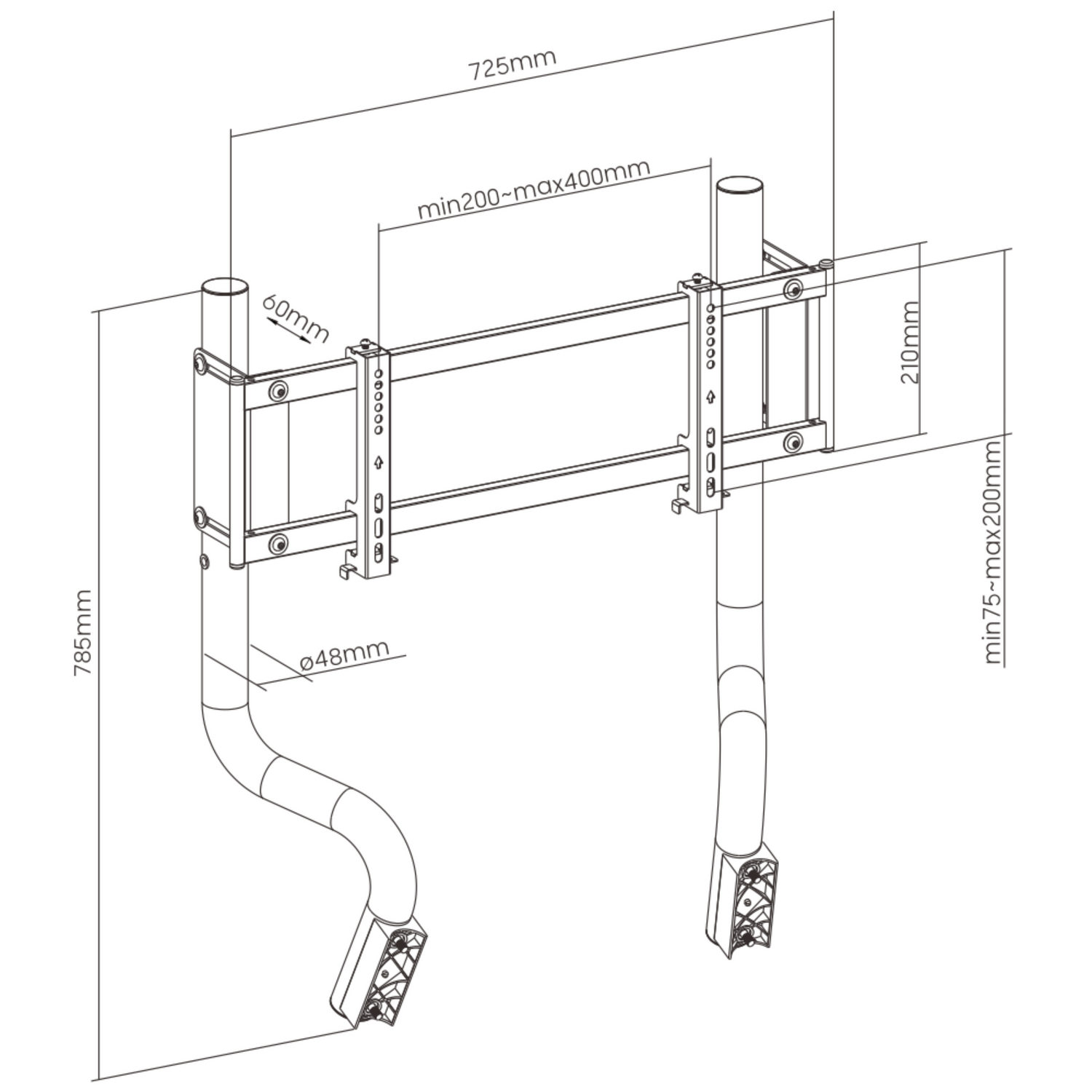 Monitor Stand GTR S3/S8 White