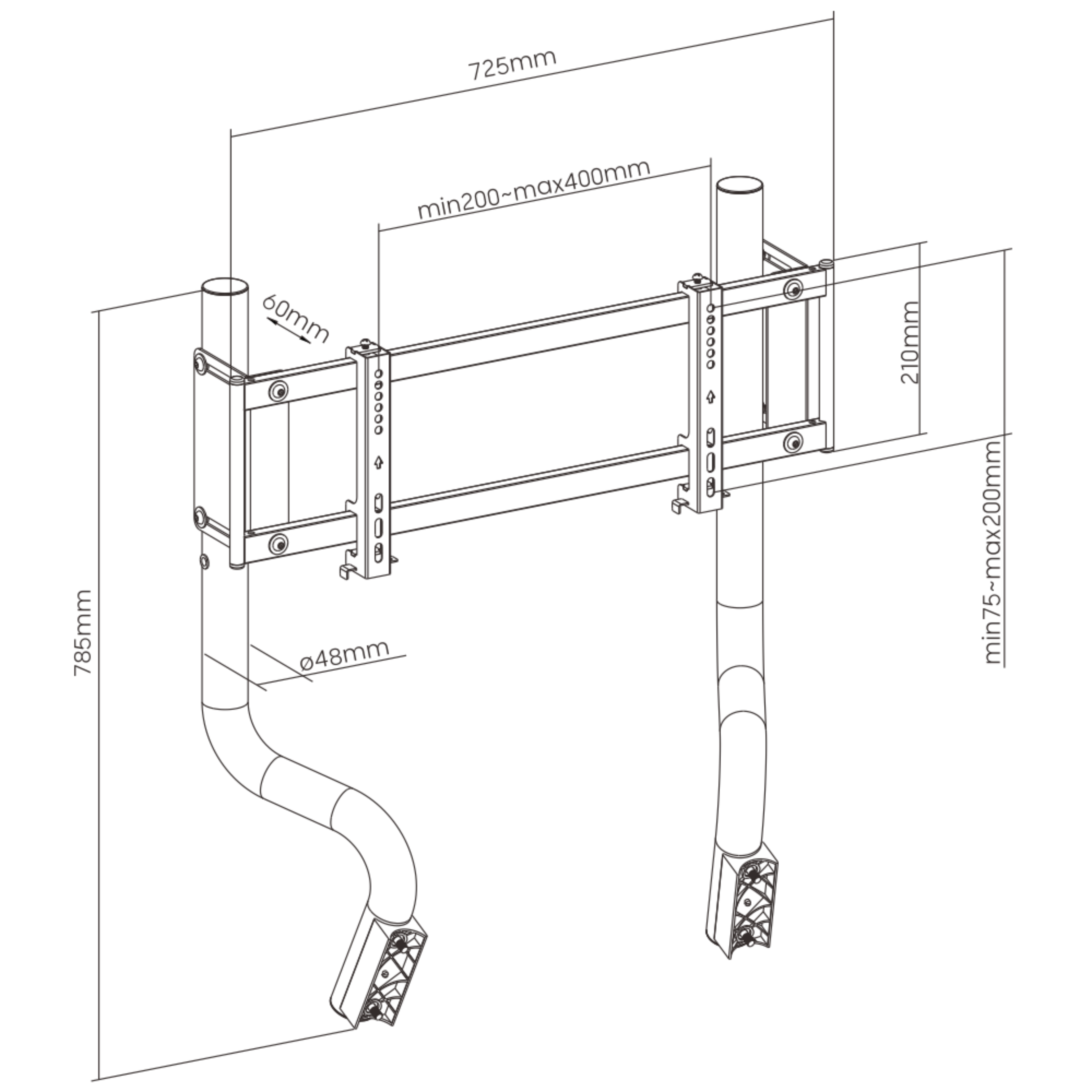 Monitor Stand GTR S3/S8 White