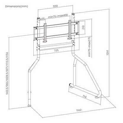 Universal Single Monitor Stand Black