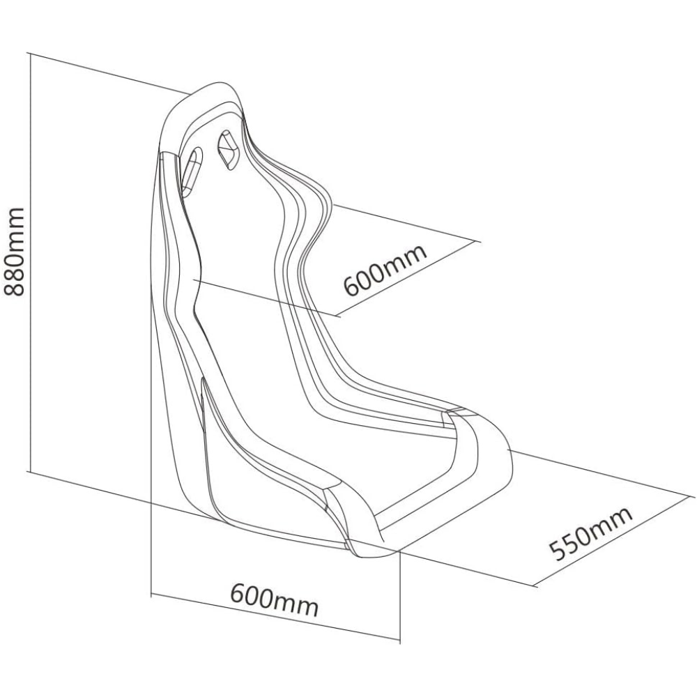 Bucket Seat FiberCore RS2 Suedine – US Edition