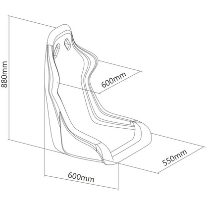 Bucket Seat FiberCore RS2 Suedine – US Edition