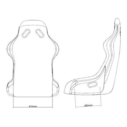 Bucket Seat FiberCore RS2 Suedine – US Edition